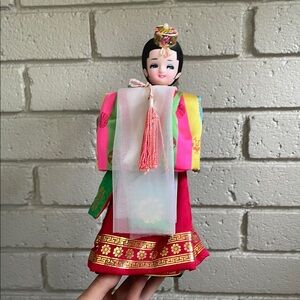 Vintage Korean Doll in Exquisite Hanbok
